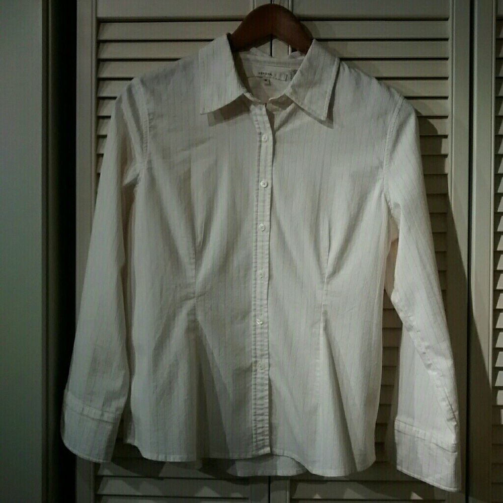 Striped button down dress shirt